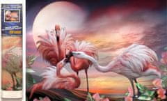 Norimpex Diamantna slika Pink flamingos 30x40cm