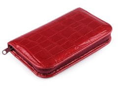 Manikura v luksuznem usnjenem kovčku - rdeča
