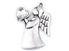 Obesek angel s srcem 24x36 mm - kristal