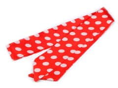 Ozek šal za lase, vratni šal, torbica šal srce, polka dot, črta - rdeče polka dots