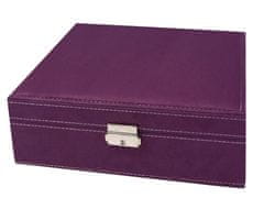 Škatlica za nakit 8,5x26x26 cm - vijolična gerbera