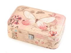 Škatlica za nakit metuljček 7x14x22 cm - roza Sv.