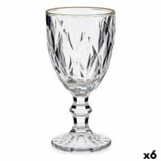 NEW Vinski kozarec Zlat Prozorno Steklo 6 kosov (330 ml)