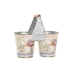 DKD Home Decor Lonček DKD Home Decor Pink Metal Shabby Chic 24 x 12 x 23 cm