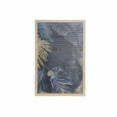 NEW Dekoracija za steno DKD Home Decor 30 x 1,5 x 45 cm Naraven Siva Tropical (2 kosov)