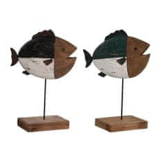 DKD Home Decor Dekorativna figura DKD Home Decor Multicolor Natural Fish 18 x 8 x 26 cm (2 enoti)