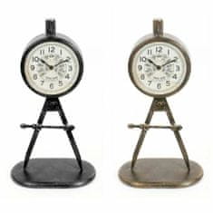 NEW Ceas de masă DKD Home Decor 17 x 8 x 31 cm Črna Zlat Železo PVC Loft (2 kosov)