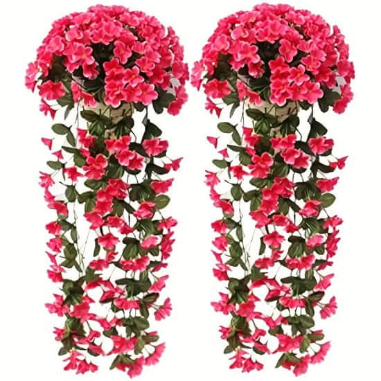 HOME & MARKER® Umetne rože, Umetno cvetje, Umetne cvetlične viseče rože, Viseči šopek (Rdeča, 4 x 72 x 77 cm) | HANGROSE