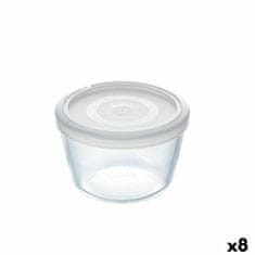 Miramarket Okrogla Posoda za Malico s Pokrovom Pyrex Cook&freeze 600 ml 12 x 12 x 9 cm Prozorno Steklo Silikon (8 kosov)