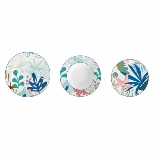 NEW Set Posode DKD Home Decor Porcelan Modra Zelena 18 Kosi