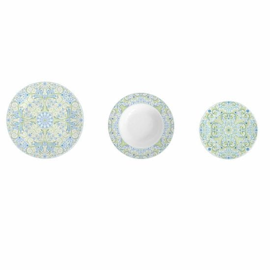 NEW Set Posode DKD Home Decor Porcelan Modra Zelena 18 Kosi