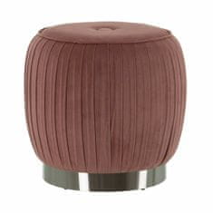 DKD Home Decor Pouffe Sintetična tkanina Roza Les 43 x 43 x 42 cm