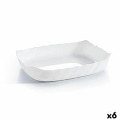 Luminarc Servirni krožnik Luminarc Smart Cuisine Pravokoten Bela Steklo 29 x 30 cm (6 kosov)