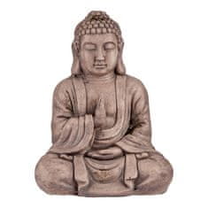 NEW Okrasna vrtna figura Buda Siva Poliresin (23,5 x 49 x 36 cm)