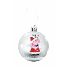 NEW Vianočná guľa Peppa Pig Cosy corner Srebrna 10 kosov Plastika (Ø 6 cm)