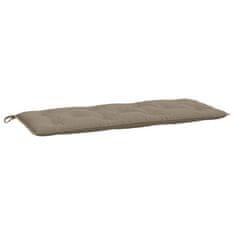 Vidaxl Blazina za vrtno klop taupe 120x50x7 cm oxford tkanina