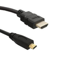 Qoltec kabel hdmi a moški | mikro hdmi d moški | 2m