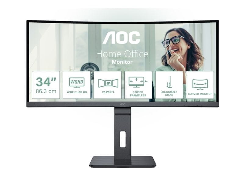 Pro-line CU34P3CV LED monitor, 86,36 cm (34), VA, WQHD, ukrivljen 