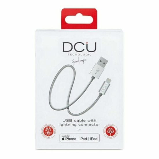 Miramarket USB polnilni kabel Lightning iPhone DCU Srebrna 1 m