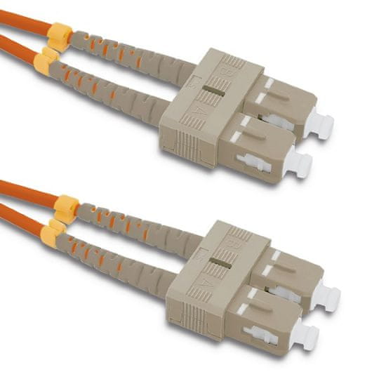 Qoltec povezovalni kabel iz optičnih vlaken sc/upc - sc/upc | multimode | 50/125 | om2 | duplex | 3m