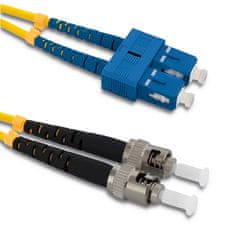 Qoltec qoltec patchcord optično vlakno sc/upc - st/upc | enomodni | 9/125 | g652d | duplex | 1m