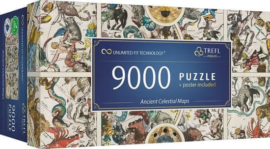 Trefl Puzzle UFT Stari zemljevidi neba ozvezdij 9000 kosov