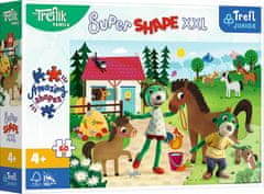 Trefl Puzzle Super Shape XXL Treflíčki na farmi konj 60 kosov