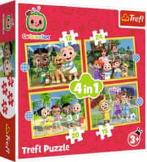 Trefl Puzzle Cocomelon: Spoznajte 4v1 (12,15,20,24 kosov)