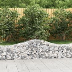 Vidaxl Obokane gabion košare 6 kosov 200x50x40/60 cm pocinkano železo