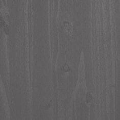 Vidaxl Komoda HAMAR svetlo siva 113x40x80 cm trdna borovina