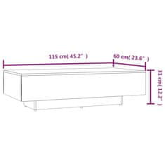 Vidaxl Klubska mizica dimljeni hrast 100x49,5x31 cm inženirski les