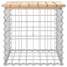 Vidaxl Vrtna klop gabion 43x44x42 cm trdna borovina