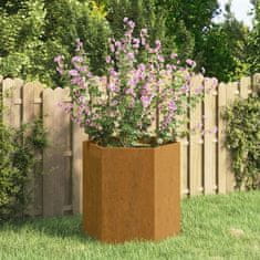 Vidaxl Cvetlično korito zarjavelo 40x40x45 cm corten jeklo