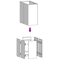 Vidaxl Cvetlično korito 40x80x80 cm corten jeklo