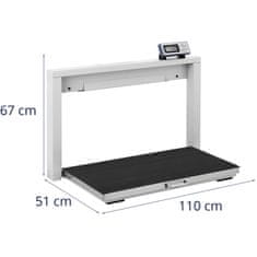 NEW Zložljiva ploščadna tehtnica za shranjevanje 95 x 50 cm LCD 150 kg / 50 g