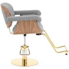 NEW Frizerski kozmetični stol Physa FILEY z naslonom za noge - siv z zlato