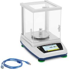 NEW Analitična laboratorijska tehtnica s steklenim pokrovom LCD plošča na dotik 1200 g / 0,01 g