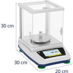 Noah Analitična laboratorijska tehtnica s steklenim pokrovom LCD plošča na dotik 600 g / 0,01 g