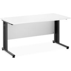 Noah Računalniška miza na kovinskem okvirju 140 x 73,5 belo-siva