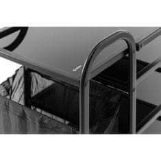 Noah Voziček za kozmetične pripomočke z vrečko za perilo 4 steklene police 74 x 43 x 80 cm - črna