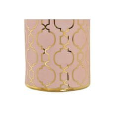 NEW Vaza DKD Home Decor 13,5 x 13,5 x 36 cm Porcelan Roza Zlat Orientalsko Chrome