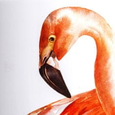 BigBuy Vaza keramična koralna bela Flamingo 36 x 36 x 48 cm