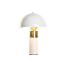 DKD Home Decor Namizna svetilka DKD Home Decor Golden Metal White 220 V 50 W 24 x 24 x 36 cm