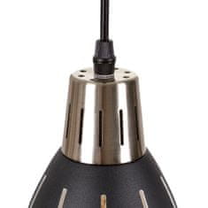 BigBuy Stropna svetilka 13,2 x 13,2 x 16 cm Črna kovinska industrijska
