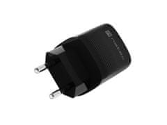 Natec Univerzalni polnilec USB RIBERA GaN 30 W, 1X USB-A, 1X USB-C, črn