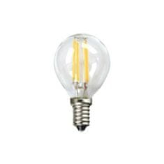BigBuy Sferična LED žarnica Silver Electronics 1960314 E14 4W 3000K A++ (topla svetloba)