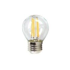 BigBuy Sferična LED žarnica Silver Electronics 1960327 E27 4W 3000K A++ (topla svetloba)