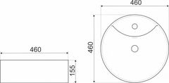 KERRA Umivalnik KR 138 beli 460x460x155 mm 