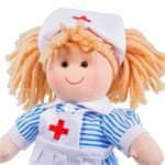 Bigjigs Toys lutka iz blaga medicinska sestra Nancy 28 cm