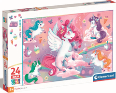 Clementoni Puzzle Happy Unicorns MAXI 24 kosov